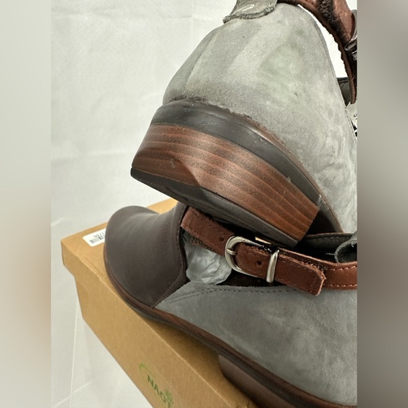 Naot Kamsin (Women's) Soft Brown/Grey Smoke/Chestnut Cutout Bootie US8 EU 39 NIB - Picture 12 of 14